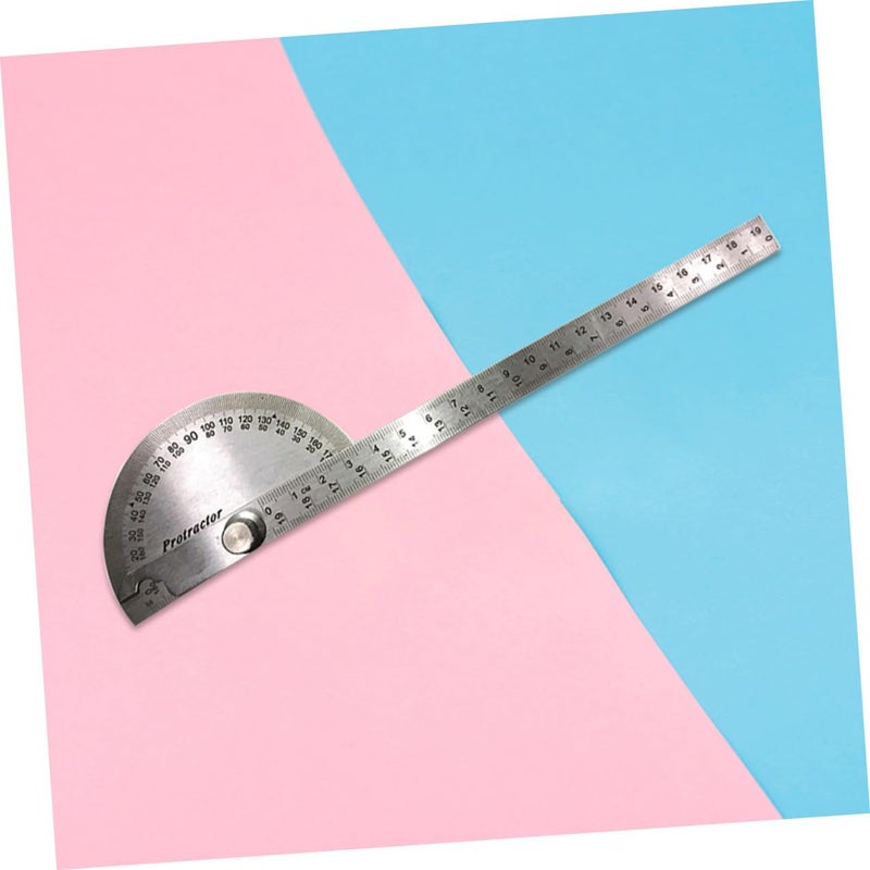 Stainless Steel Angle Protractor Ruler with Locking Arm for Woodworking and Engineering - Image 4